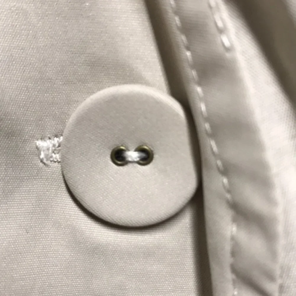 NWT SAKS FIFTH AVENUE Ruffle-Trimmed Trench Coat - Picture 6 of 6